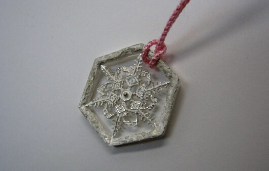 雪結晶 六花帯飾り